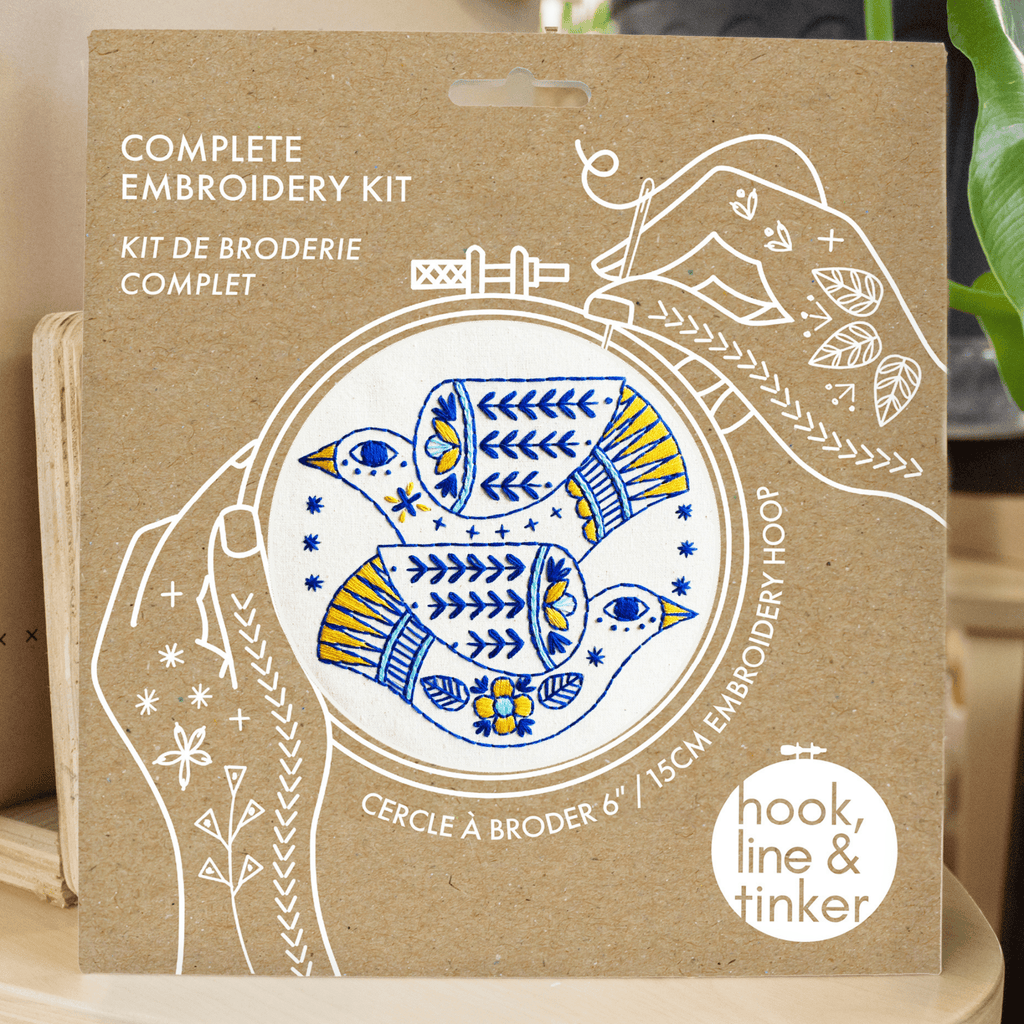 Turtle Doves Complete Embroidery Kit - Harmony