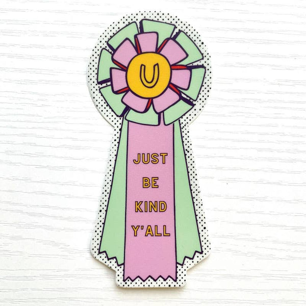 "Just Be Kind Y'all" Ribbon Sticker - Harmony
