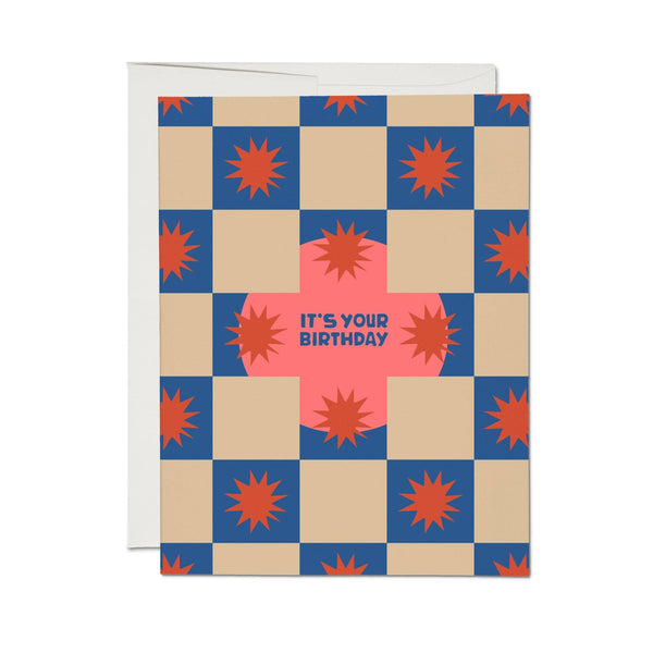 Squares and Bursts greeting card - Harmony