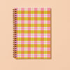 Gingham Picnic Letterpress A5 Spiral Notebook - Harmony