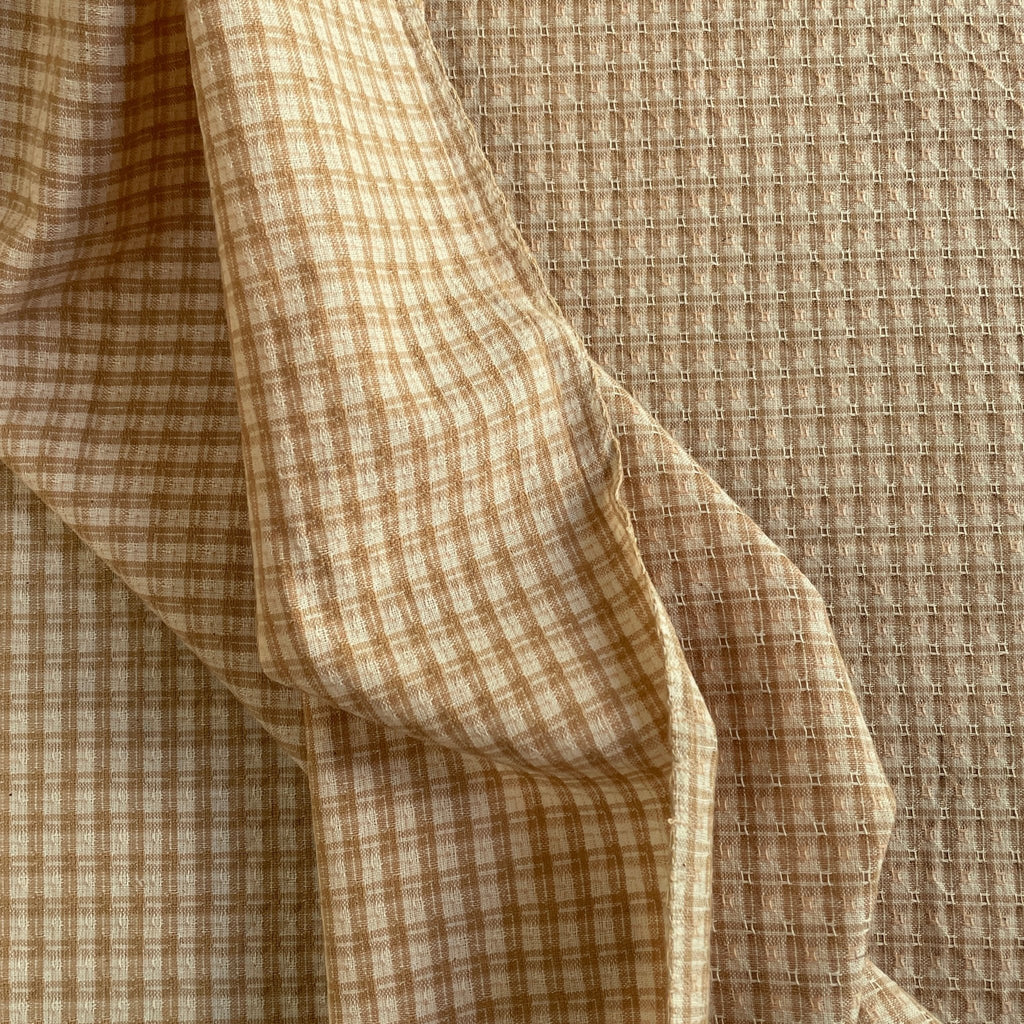 Woven Double Square Pink and Tan - Harmony