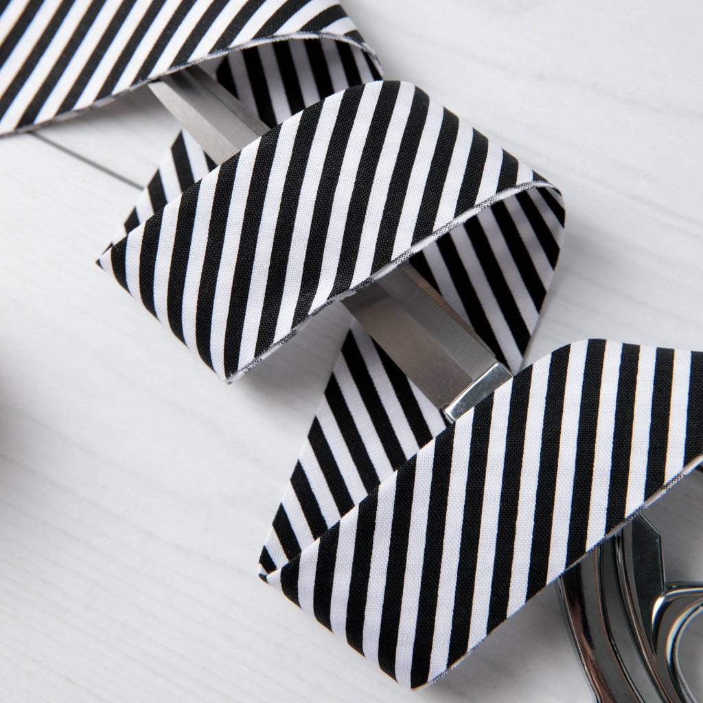 2.5" Bias Quilt Binding / Black Stripe - Harmony
