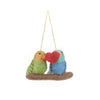 Lovebirds Wool Ornament - Harmony