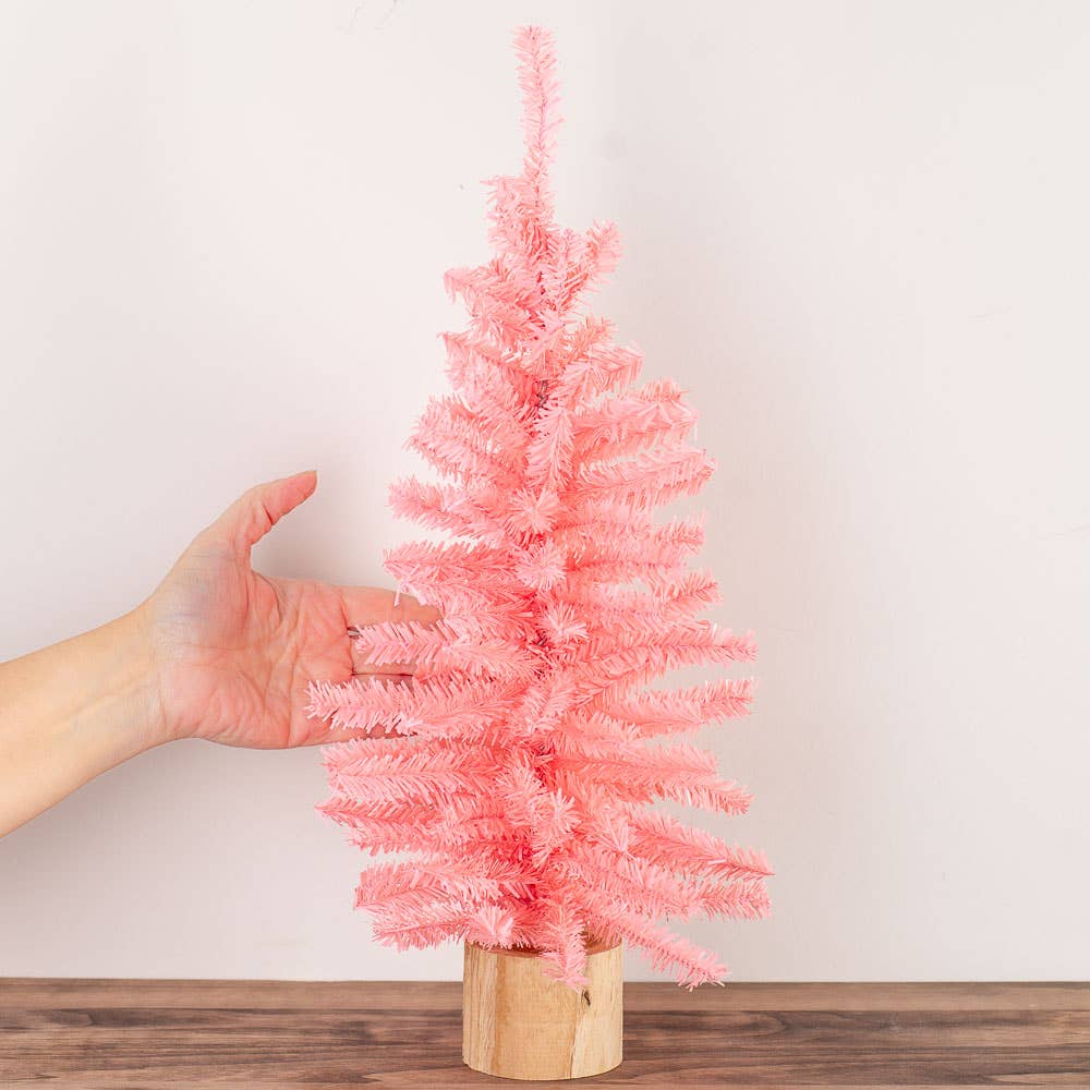 18" Pink Pine Delight Artificial Pine Tree - Harmony