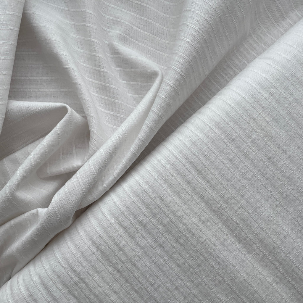 Textured Stripe Woven White - Harmony