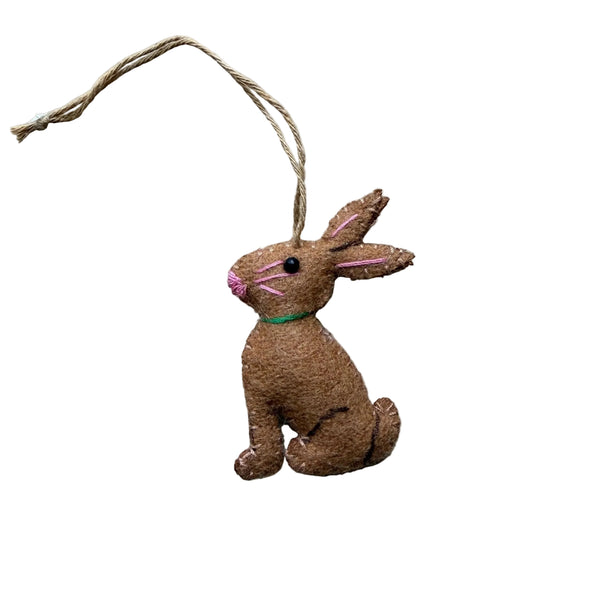 Brown Sitting Rabbit Ornament - Harmony