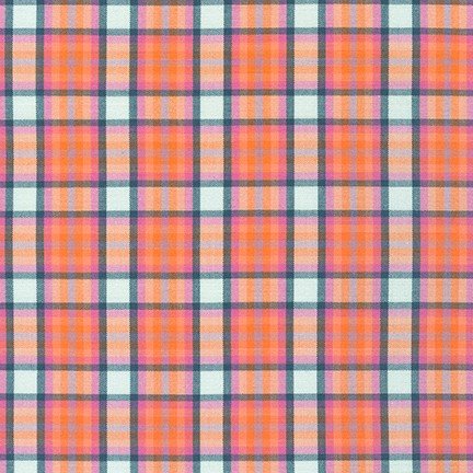 Cotton Woven Plaid / Salmon - Harmony