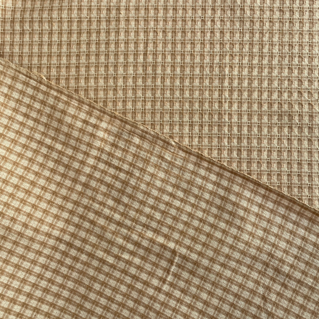 Woven Double Square Pink and Tan - Harmony