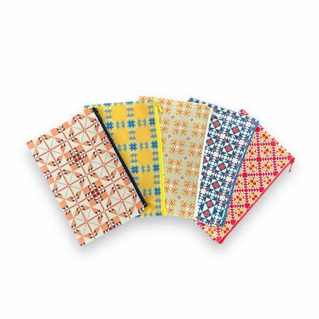 Classic Quilts Pencil Pouches, Set of 5 - Harmony