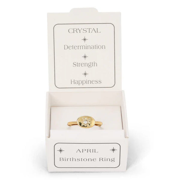 Birthstone Signet Ring - April - Harmony