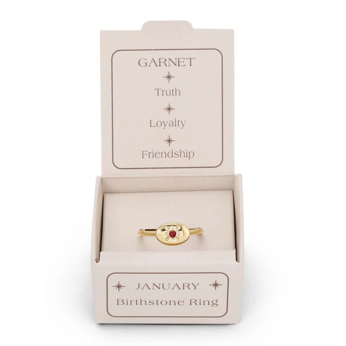 Birthstone Signet Ring - January - Harmony