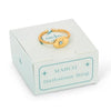 Birthstone Signet Ring - March - Harmony