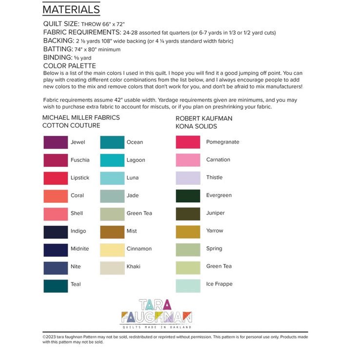 Tara Faughnan / Bars Quilt Pattern - Harmony