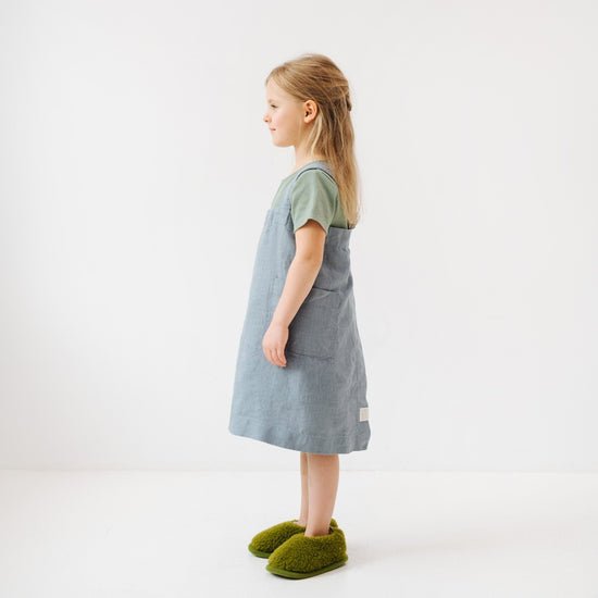 Kids' Linen Pinafore Apron - Harmony