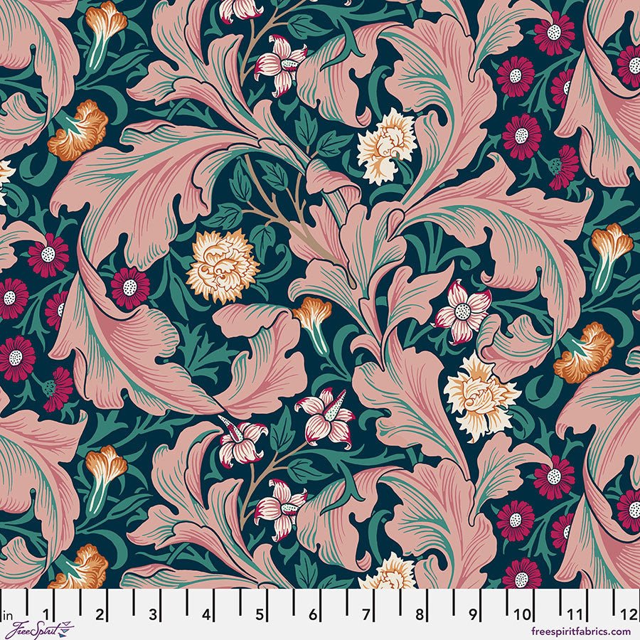 Bedford Park Cotton Lawn / Leicester / Teal - Harmony