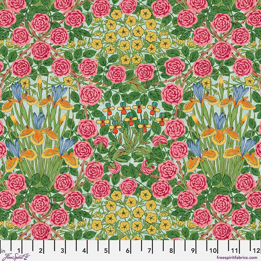 Bedford Park Cotton Lawn / Campanula / Seaglass - Harmony