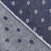 Navy Dot Linen Jacquard - Harmony