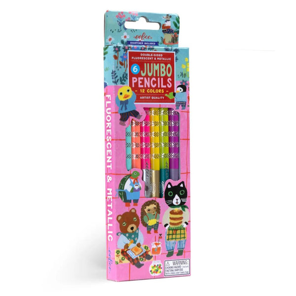 6 Jumbo Double - Sided Special Pencils - Harmony