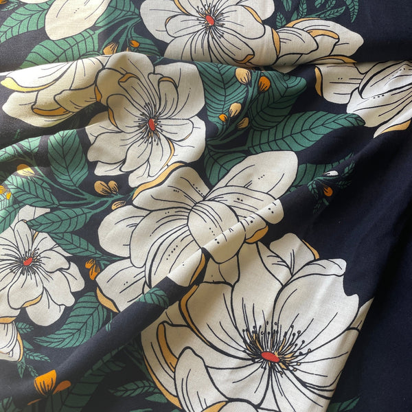 Camellia Printed Linen/Rayon - Harmony
