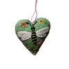 Green Heart with Bee Ornament - Harmony