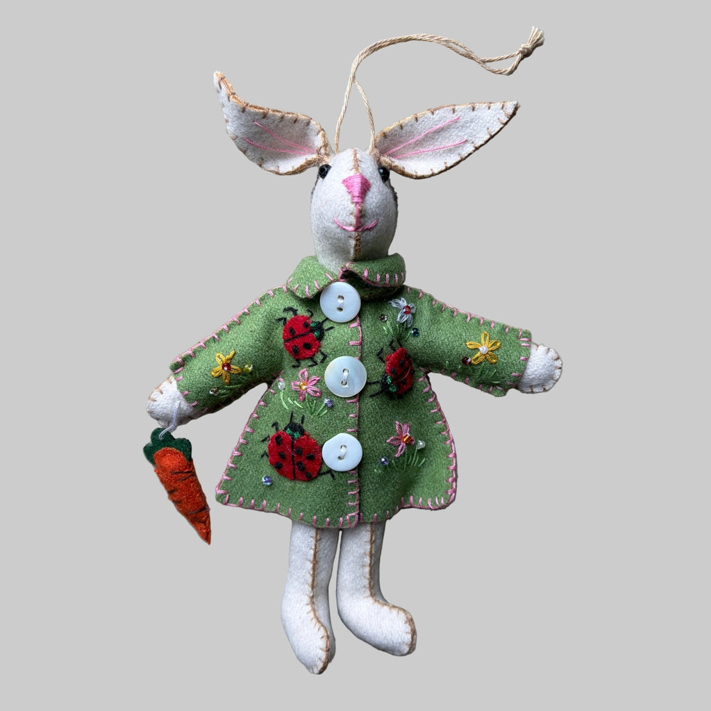 Rabbit with Green Dress Ornament - Harmony