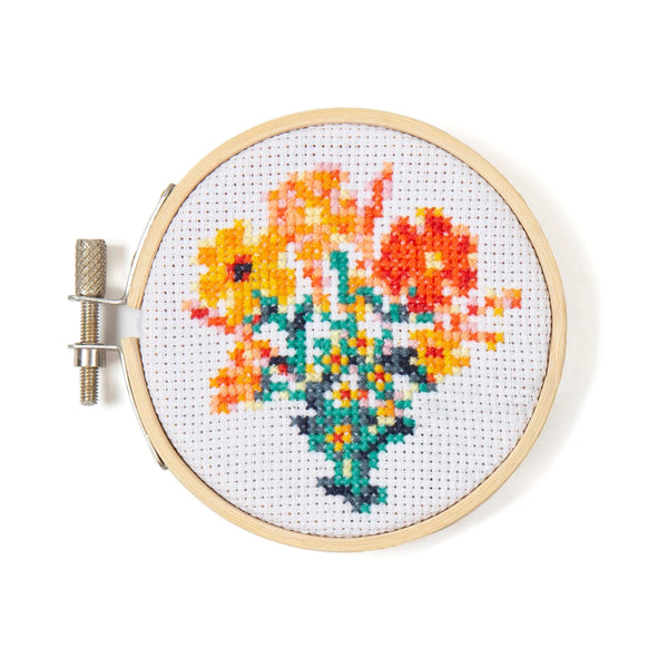 Flowers Mini Cross Stitch Kit - Harmony