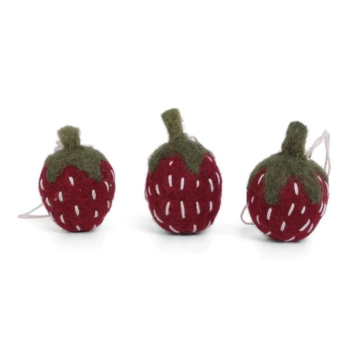 Strawberry Ornament Set of 3 - Harmony