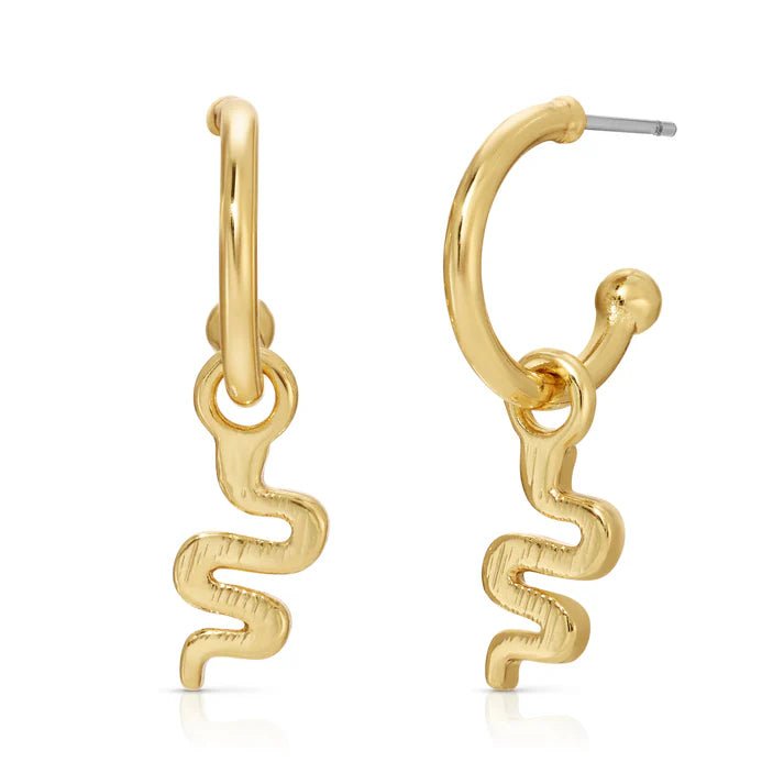 Oh So Charming - Snake Hoops - Harmony