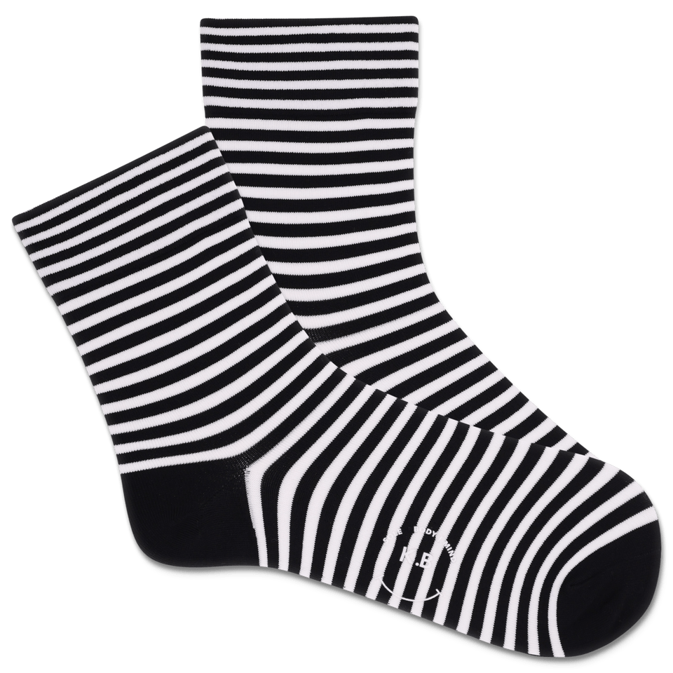 Women's Aloe Infused Hydrating Microfiber Striped Crew Sock - Harmony