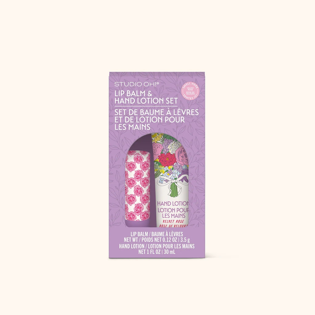 Lip Balm & Hand Lotion Set / Petite Rose / Velvet Rose - Harmony