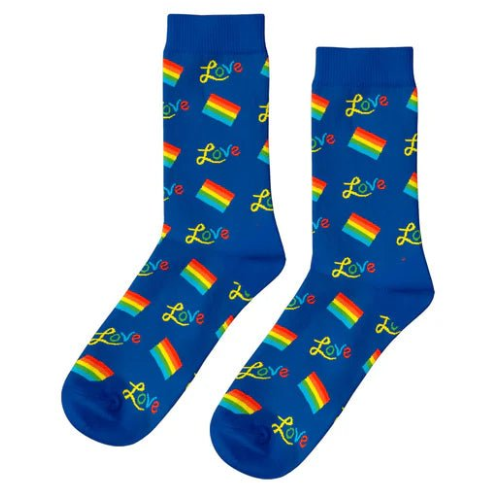 Rainbow Love - Large Crew Socks - Harmony