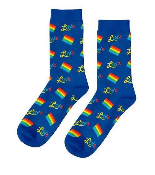 Rainbow Love - Large Crew Socks - Harmony