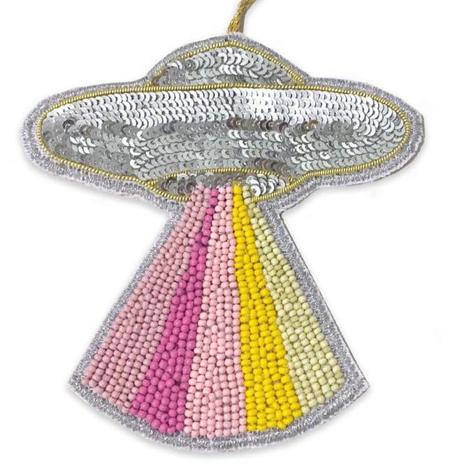 UFO Sequins and Beads Ornament - Harmony