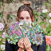 Floral Paper Fan - Harmony