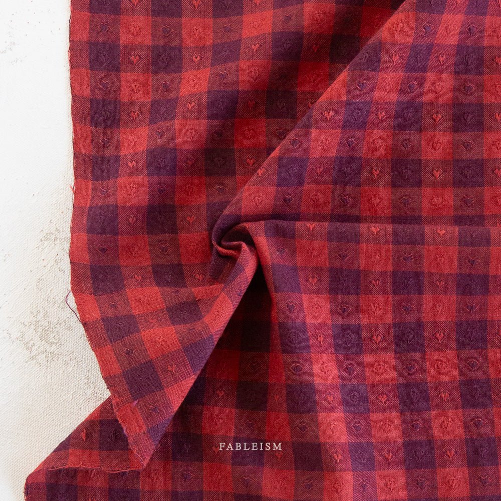 Queen of Hearts / Gingham Dobby Hearts / Maraschino - Harmony