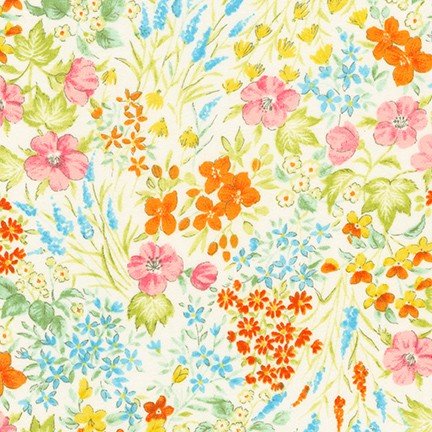 Sevenberry Cotton Lawn / Orange Garden - Harmony