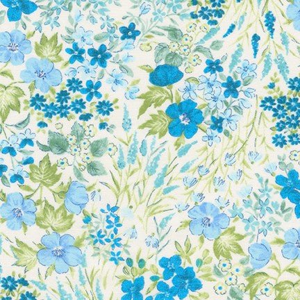 Sevenberry Cotton Lawn / Blue Garden - Harmony