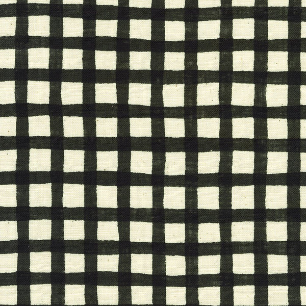 Sevenberry Cotton Slub Canvas / Black Grid - Harmony