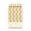 Chunky Twin Wire Notepad - Wavy Stripes - Harmony