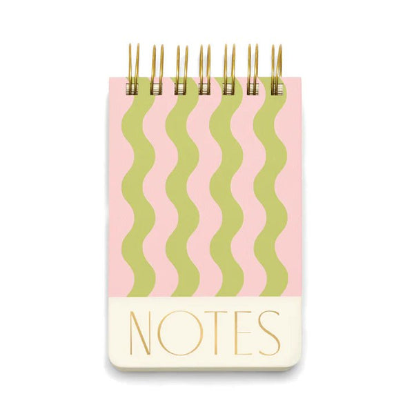 Chunky Twin Wire Notepad - Wavy Stripes - Harmony