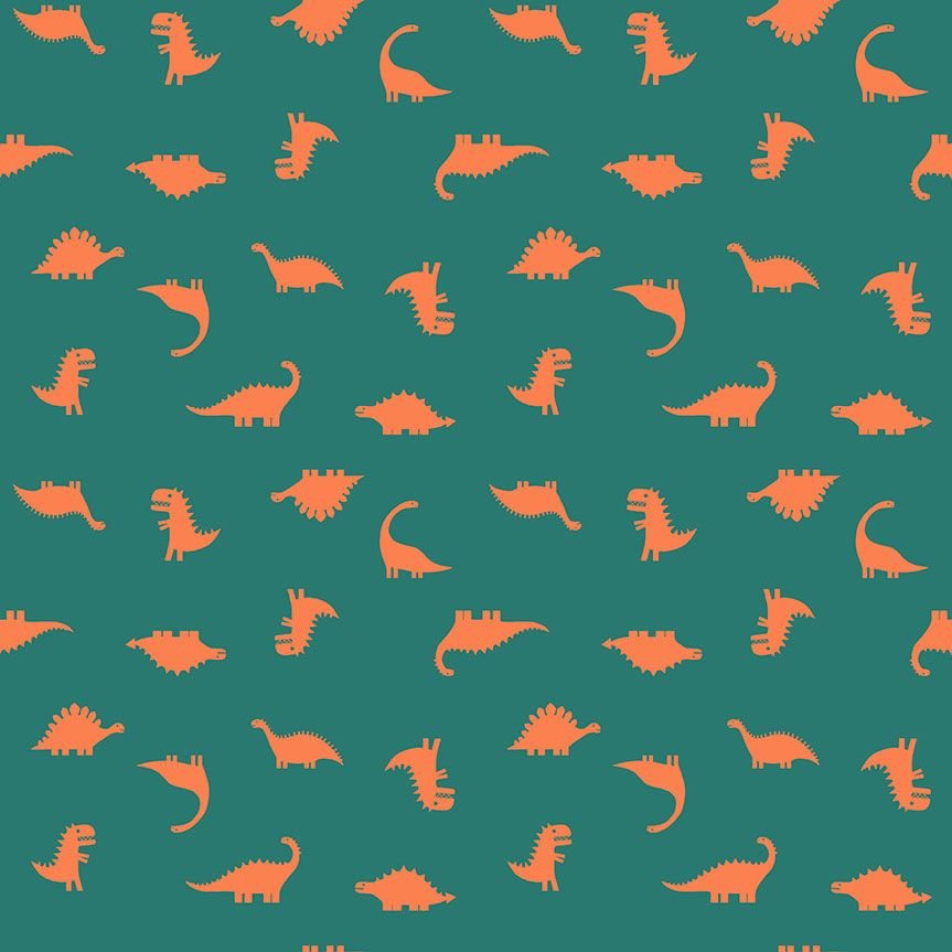 Stomping Ground Flannel / Mighty Dinos / Emerald - Harmony