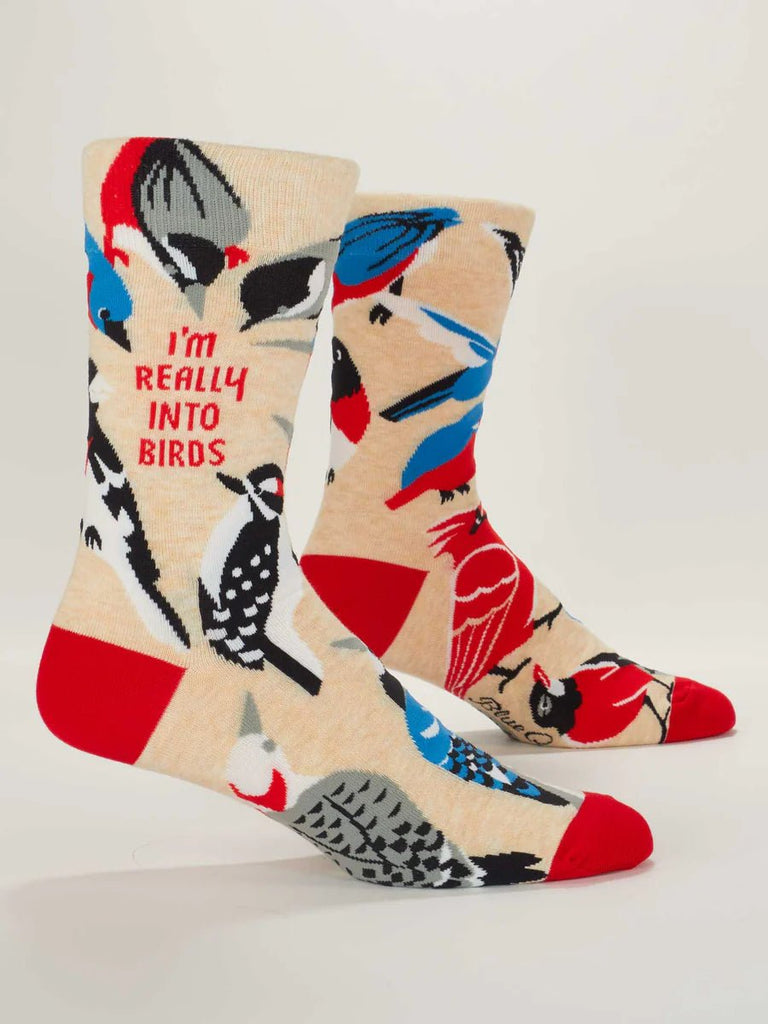 Really Into Birds Large Crew Socks - Harmony