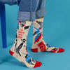 Really Into Birds Large Crew Socks - Harmony