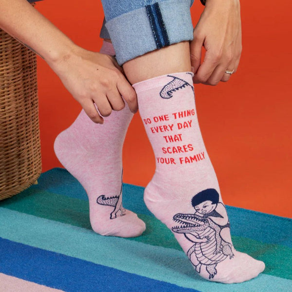 Scare Your Family Small Crew Socks - Harmony