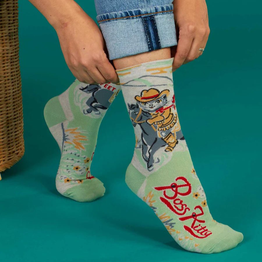 Boss Kitty Small Crew Socks - Harmony