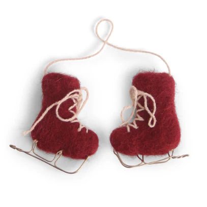 Red Ice Skates Ornament - Harmony