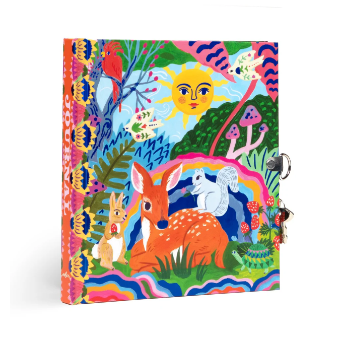 Fawn & Sun Hardcover Journal with lock and key - Harmony