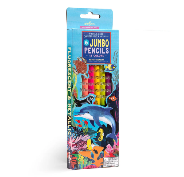 6 Jumbo Double - Sided Special Pencils - Harmony