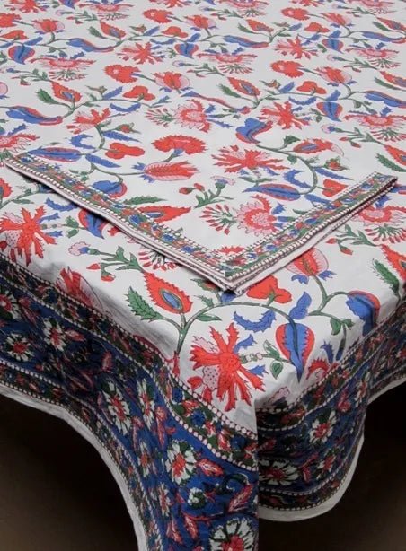 Hand Block - Printed Cotton Tablecloth 60x90 - Harmony