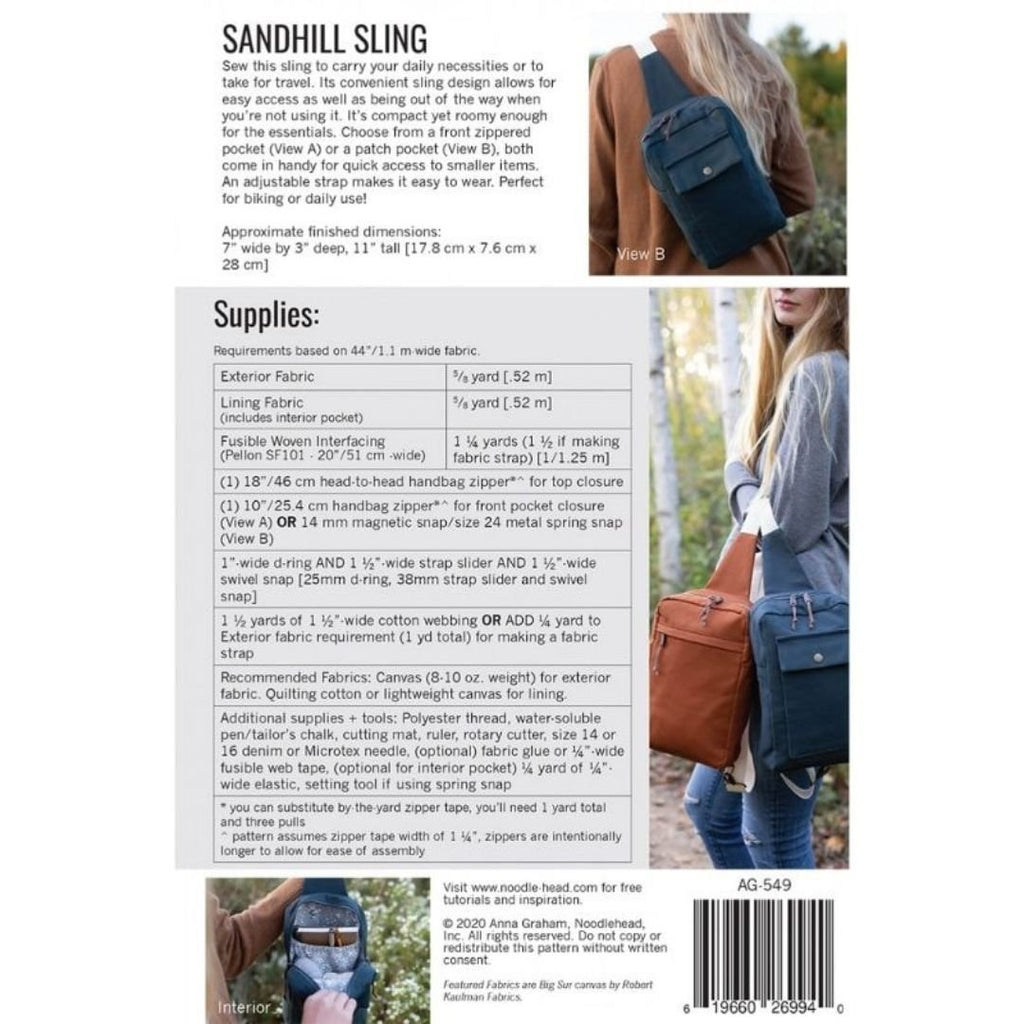 Noodlehead Patterns / Sandhill Sling - Harmony